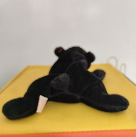 ✓TY Retired Beanie Baby BLACKIE The Black Bear No Hang Tag - Picture 6 of 11